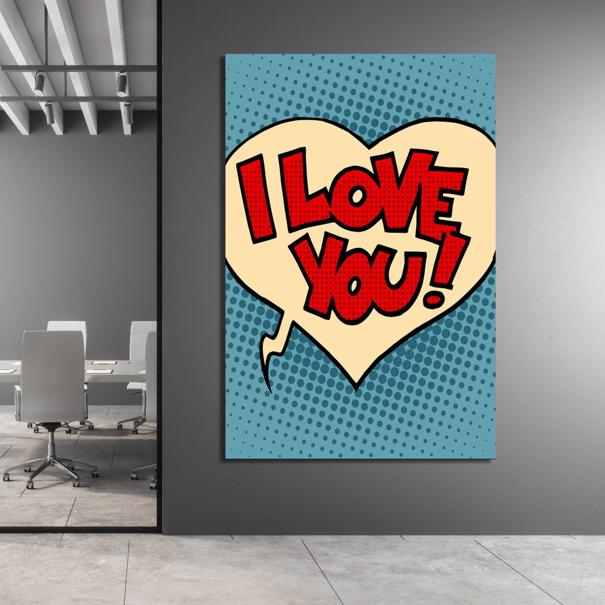 I Love You Pop Art Canvas - The Trendy Art