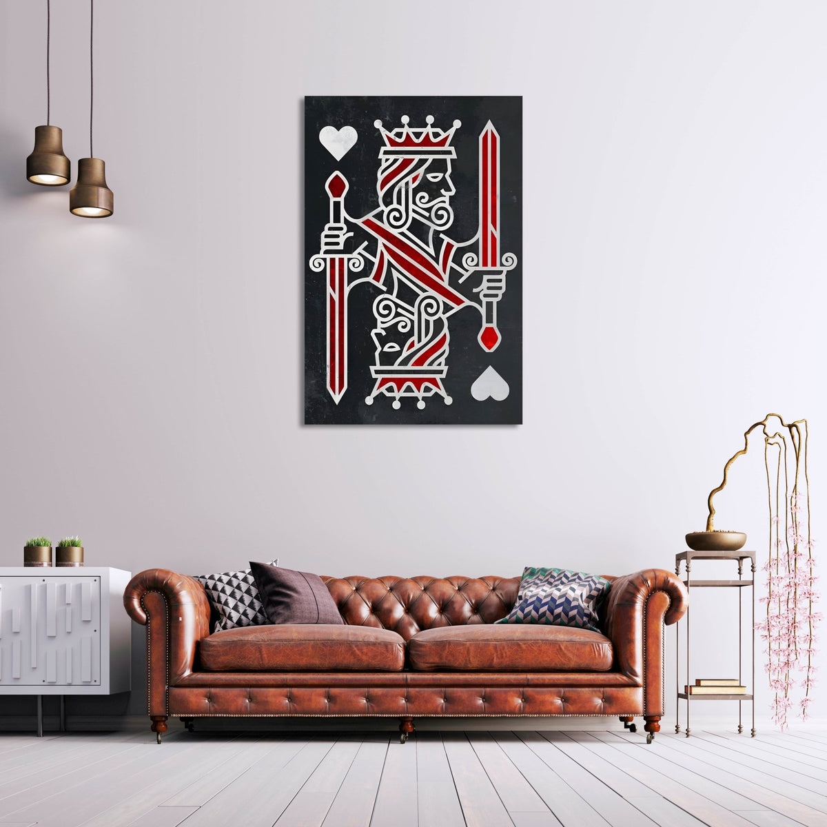 King Of Hearts Wall Art - The Trendy Art