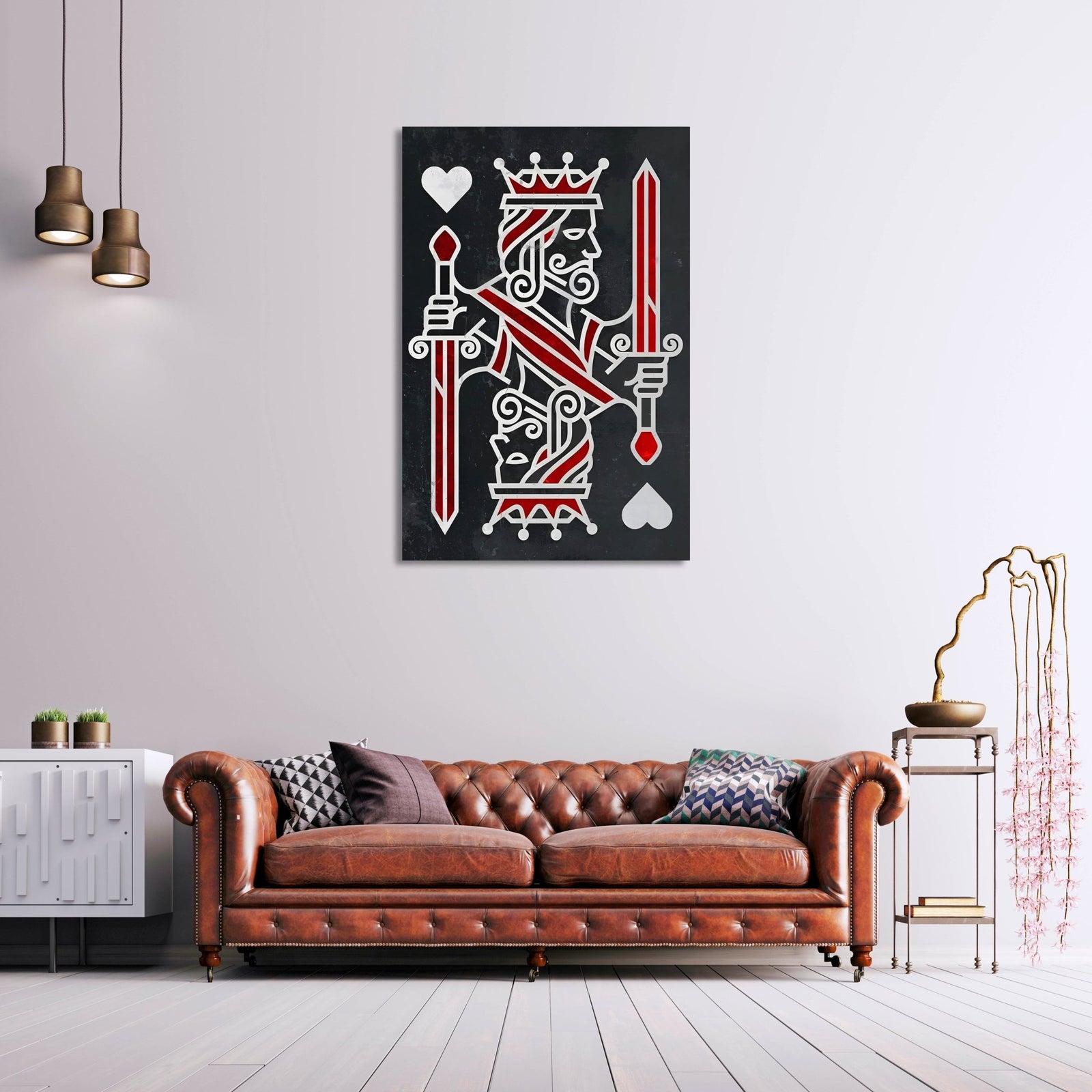 King Of Hearts Wall Art - The Trendy Art