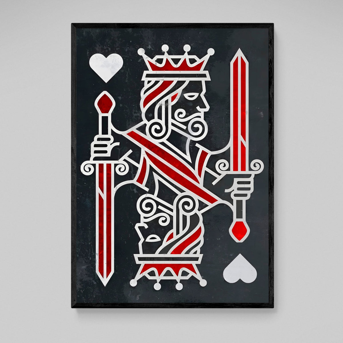 King Of Hearts Wall Art - The Trendy Art