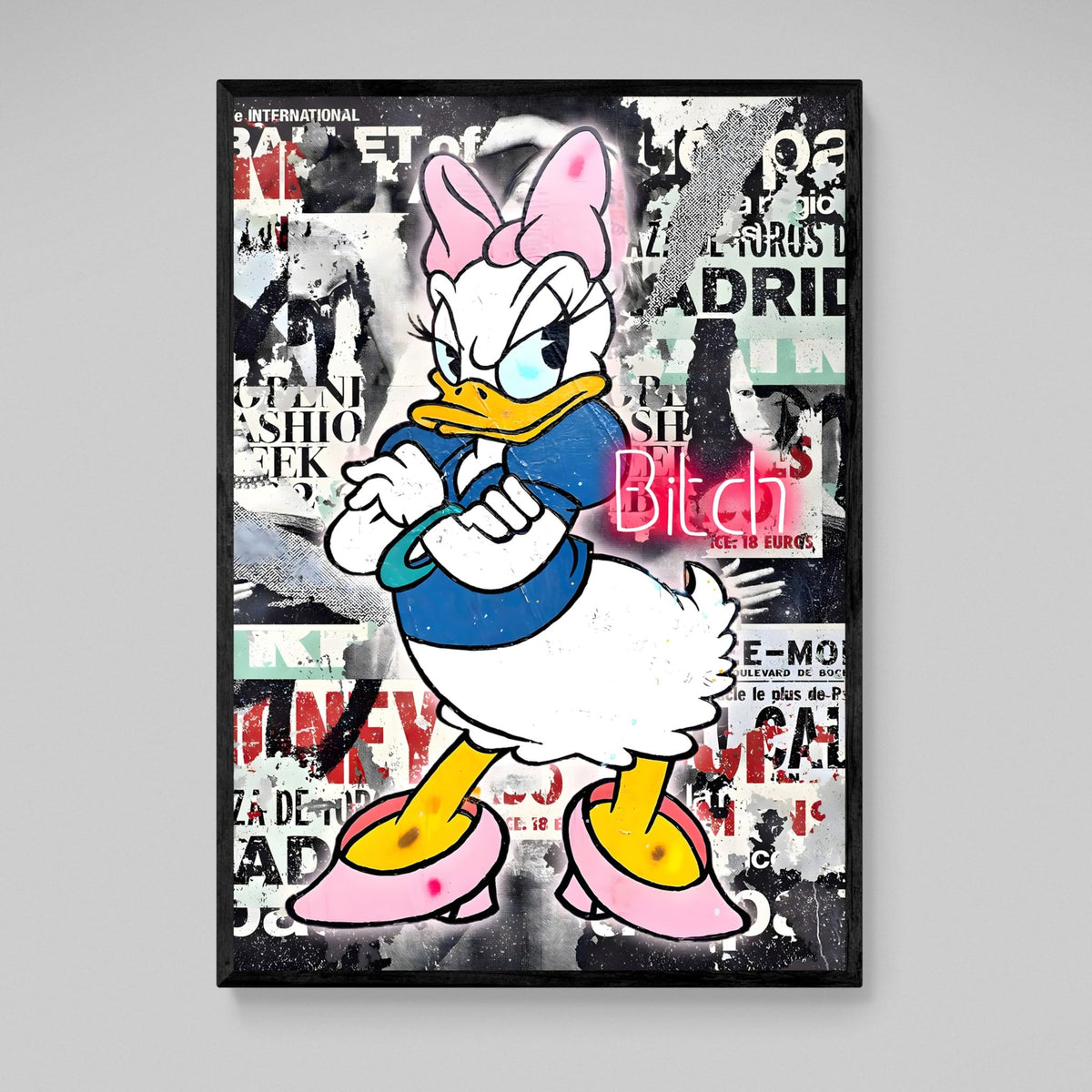 Lady Duck Graffiti Wall Art - The Trendy Art