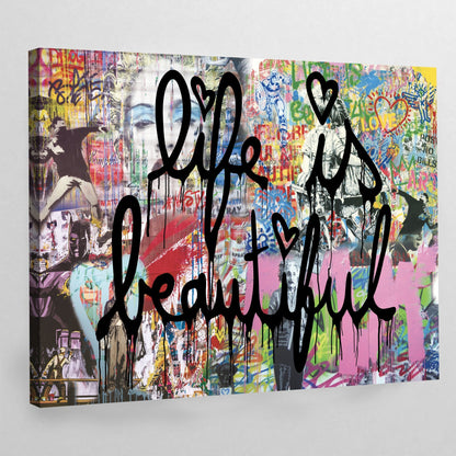 Large Life Is Beautiful Wall Art - The Trendy Art