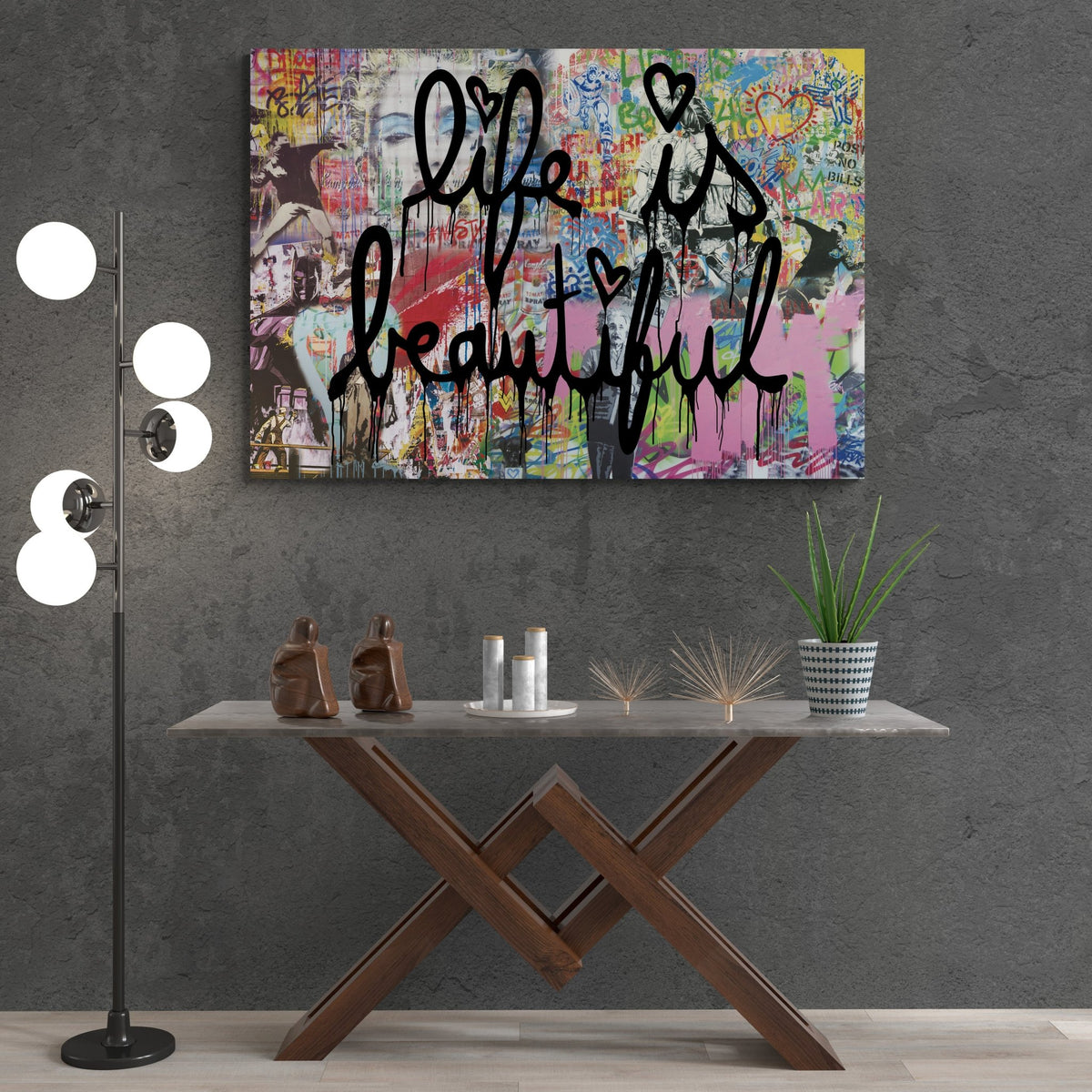 Large Life Is Beautiful Wall Art - The Trendy Art