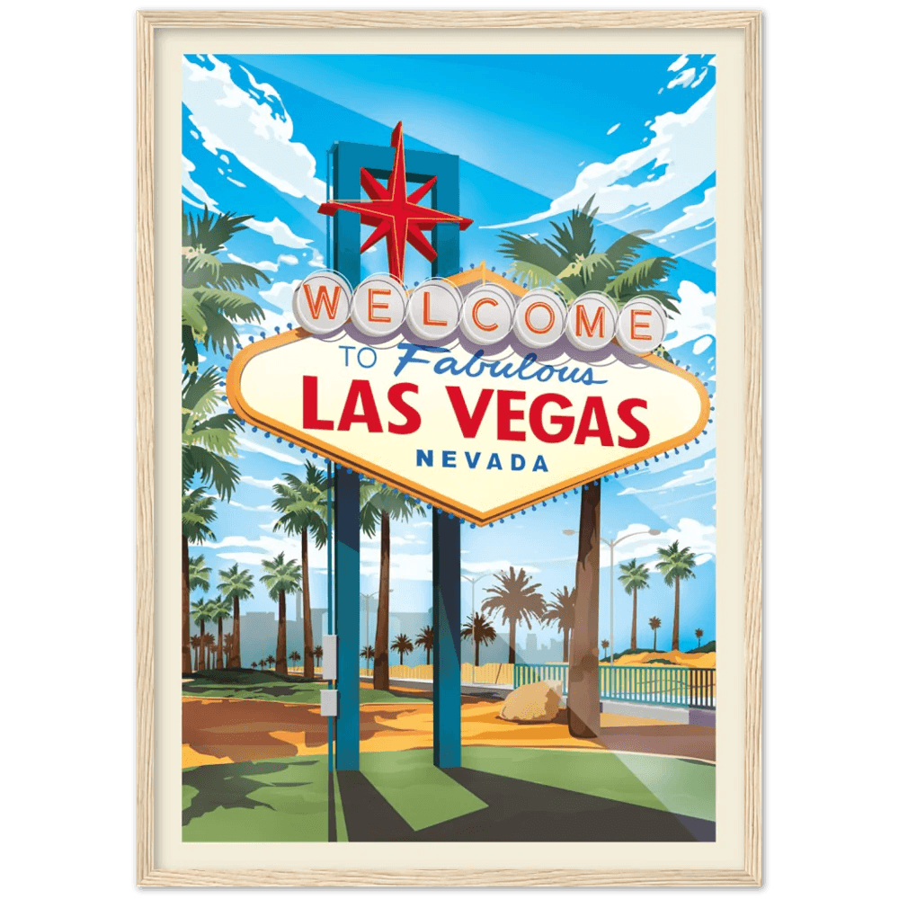 Las Vegas Welcome Sign Wall Decal - Iconic Retro Vegas Vibes