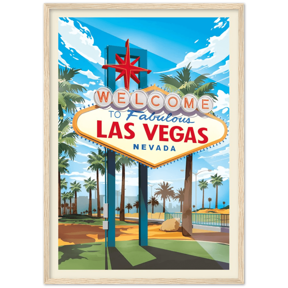 Las Vegas Retro Wall Art - The Trendy Art