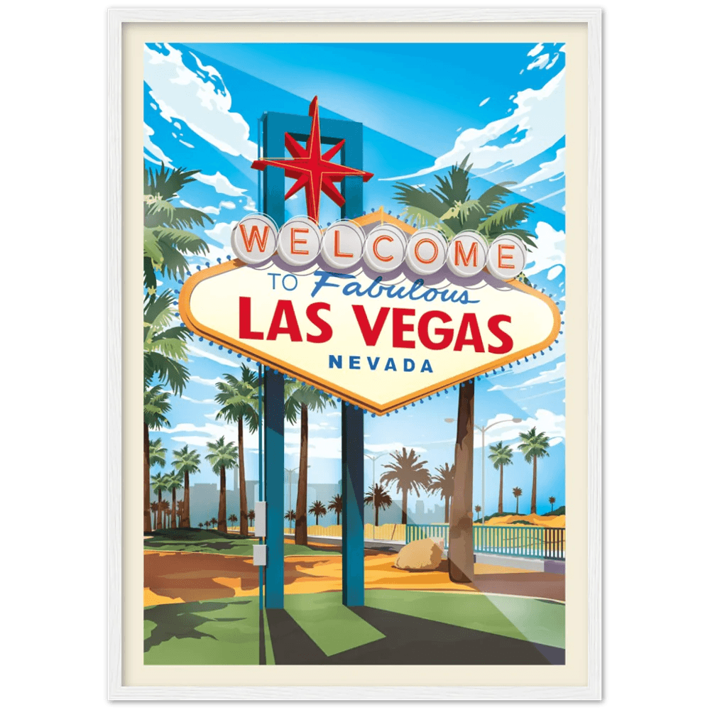 Las Vegas Retro Wall Art - The Trendy Art