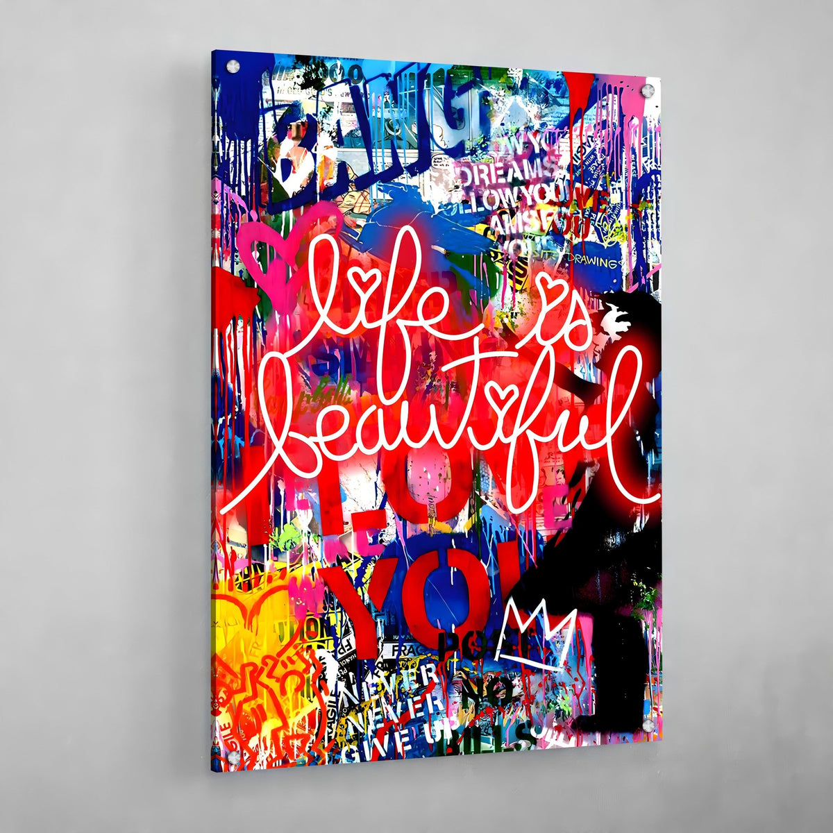 Life Is Beautiful Banksy Wall Art - The Trendy Art