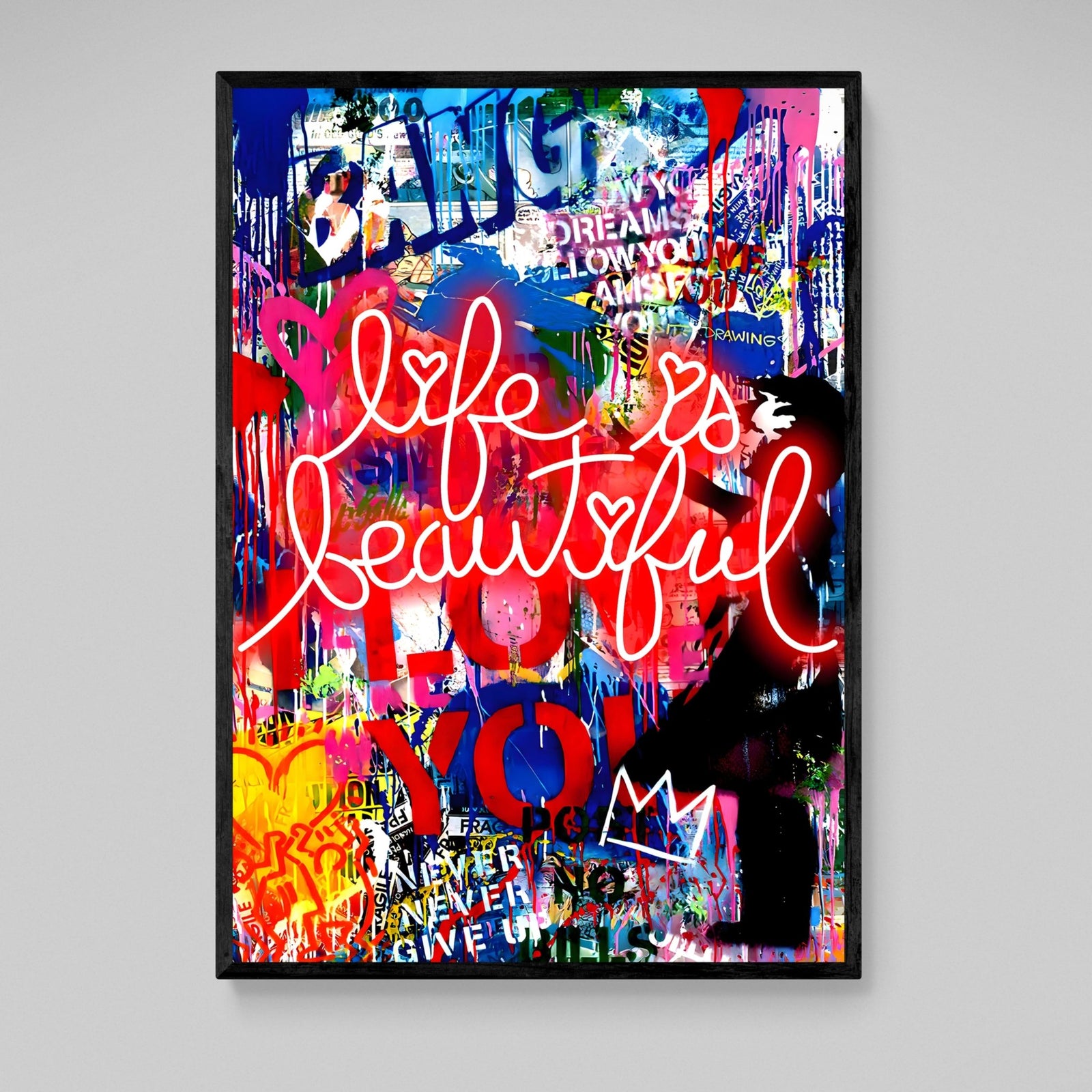 Life Is Beautiful Banksy Wall Art - The Trendy Art