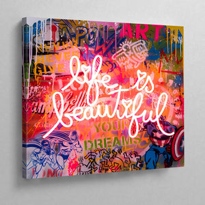 Life Is Beautiful Canvas - The Trendy Art