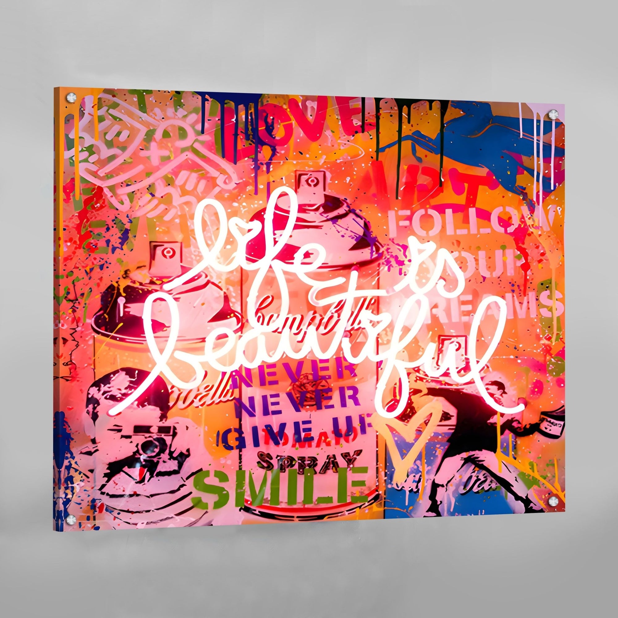 Life Is Beautiful Canvas Wall Art - The Trendy Art