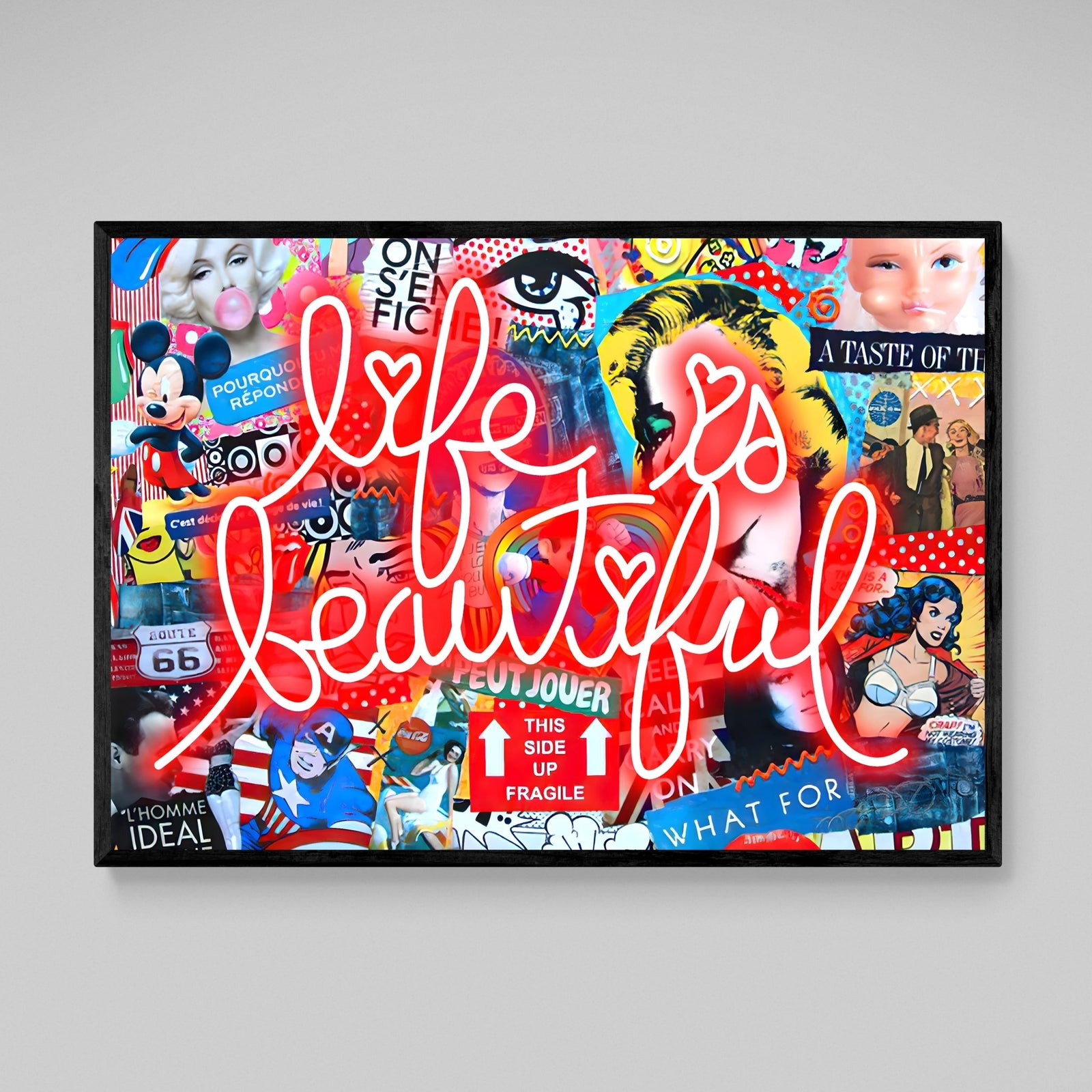 Life Is Beautiful Pop Art Canvas - The Trendy Art