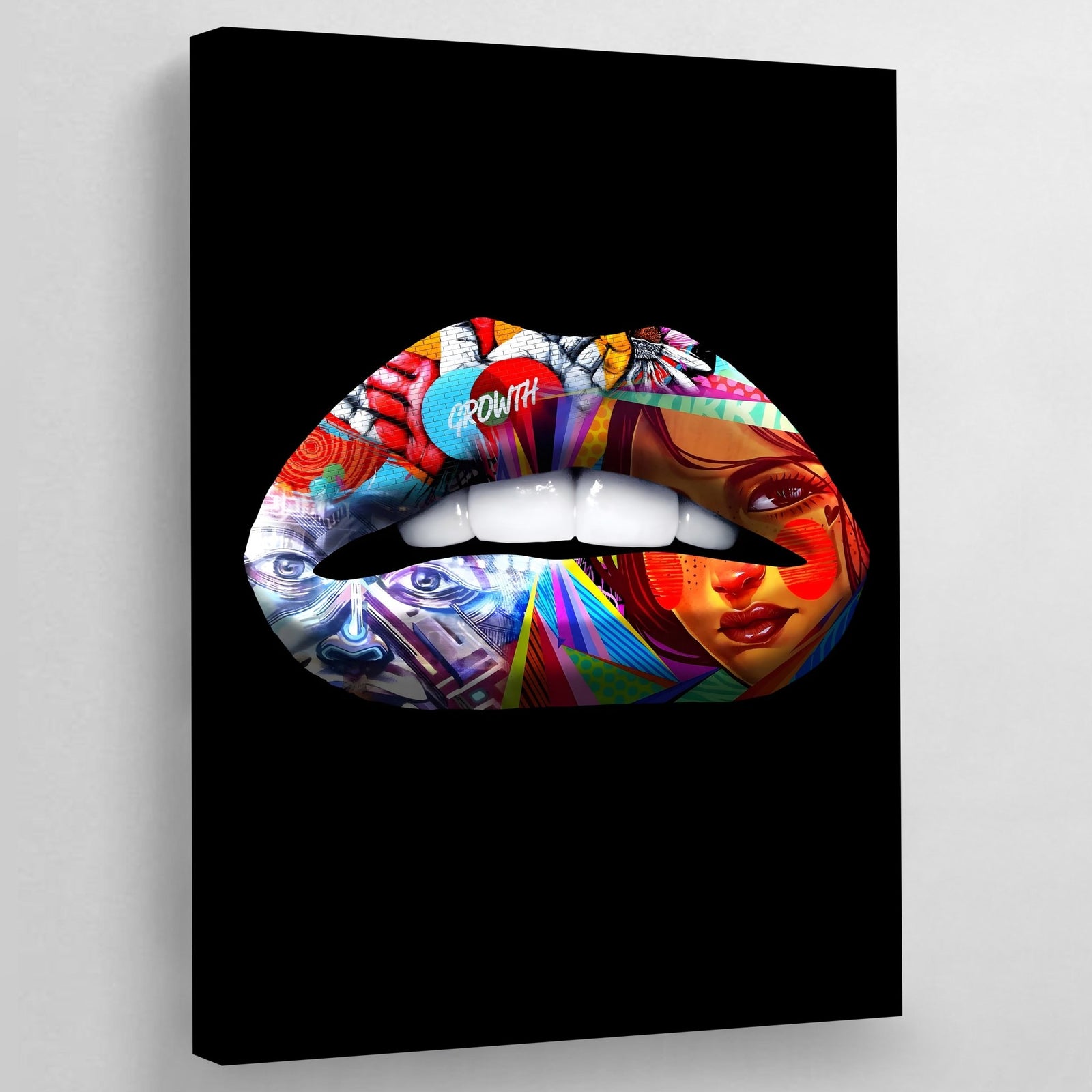 Red Lips Canvas Wall Art - Vibrant Home Decor for a Bold Statement