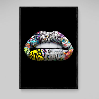 Lips Canvas Wall Art - The Trendy Art