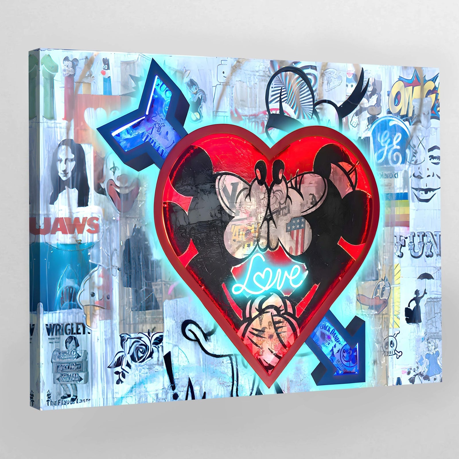 Love Cartoons Pop Art Canvas - The Trendy Art