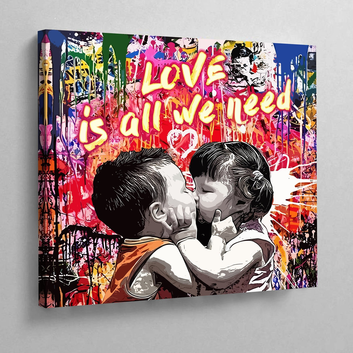 Love Is All We Need Canvas Wall Art - The Trendy Art