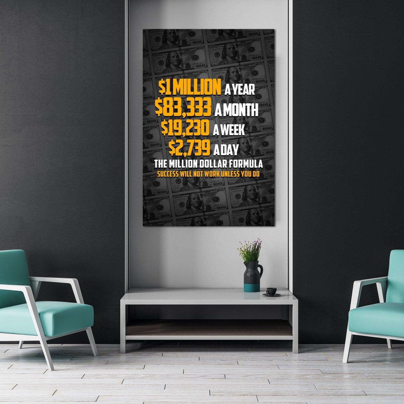 Million Dollar Formula Canvas - The Trendy Art
