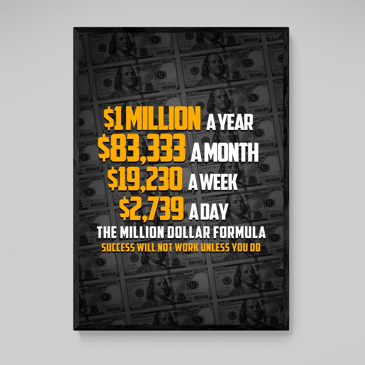 Million Dollar Formula Canvas - The Trendy Art