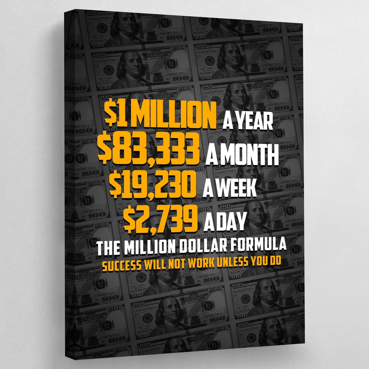Million Dollar Formula Canvas - The Trendy Art