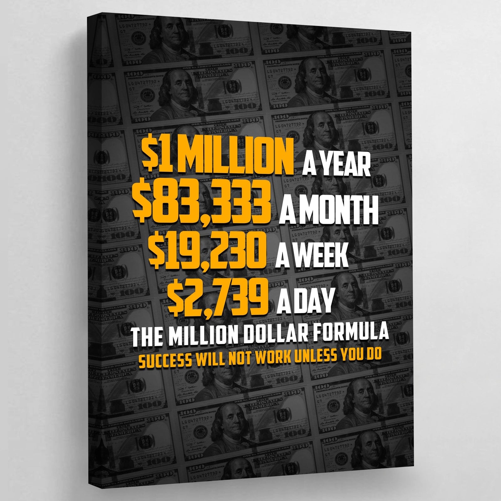 Million Dollar Formula Canvas - The Trendy Art