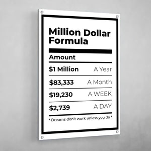 Million Dollar Formula Canvas Art - The Trendy Art