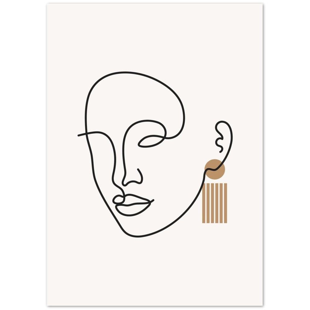 Minimalist Art Face - The Trendy Art