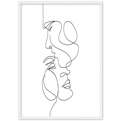 Minimalist Line Art Couple - The Trendy Art