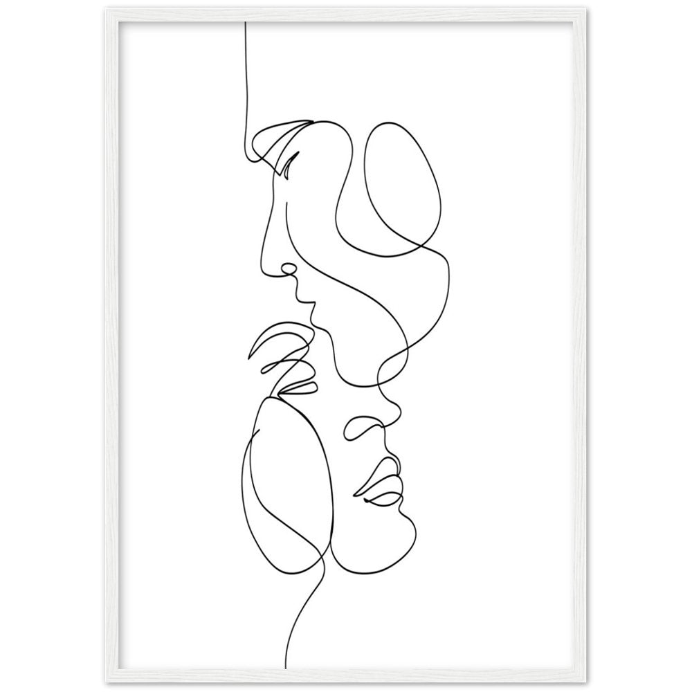 Faces One Line Drawing Minimalist Art | forum.iktva.sa