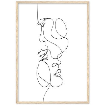 Minimalist Line Art Couple - The Trendy Art