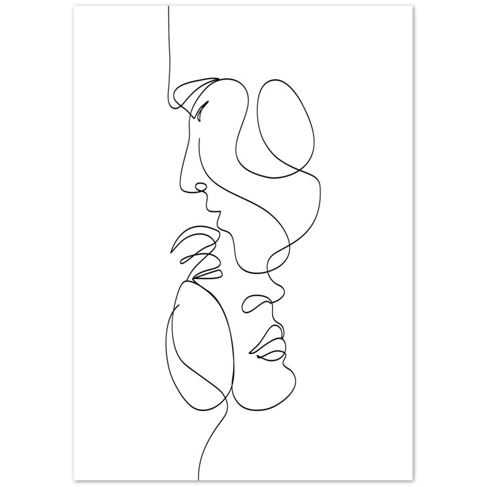 Minimalist Line Art Couple - The Trendy Art