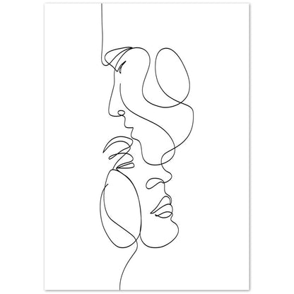 Minimalist Line Art Couple - The Trendy Art