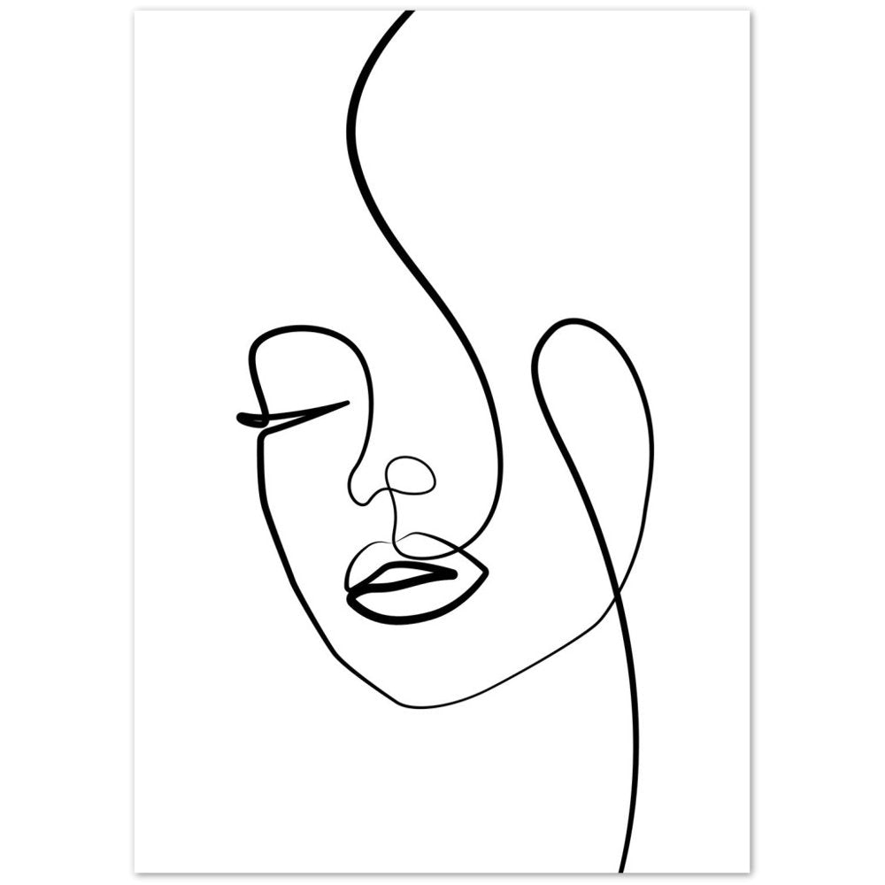 Minimalist Line Art Face - The Trendy Art