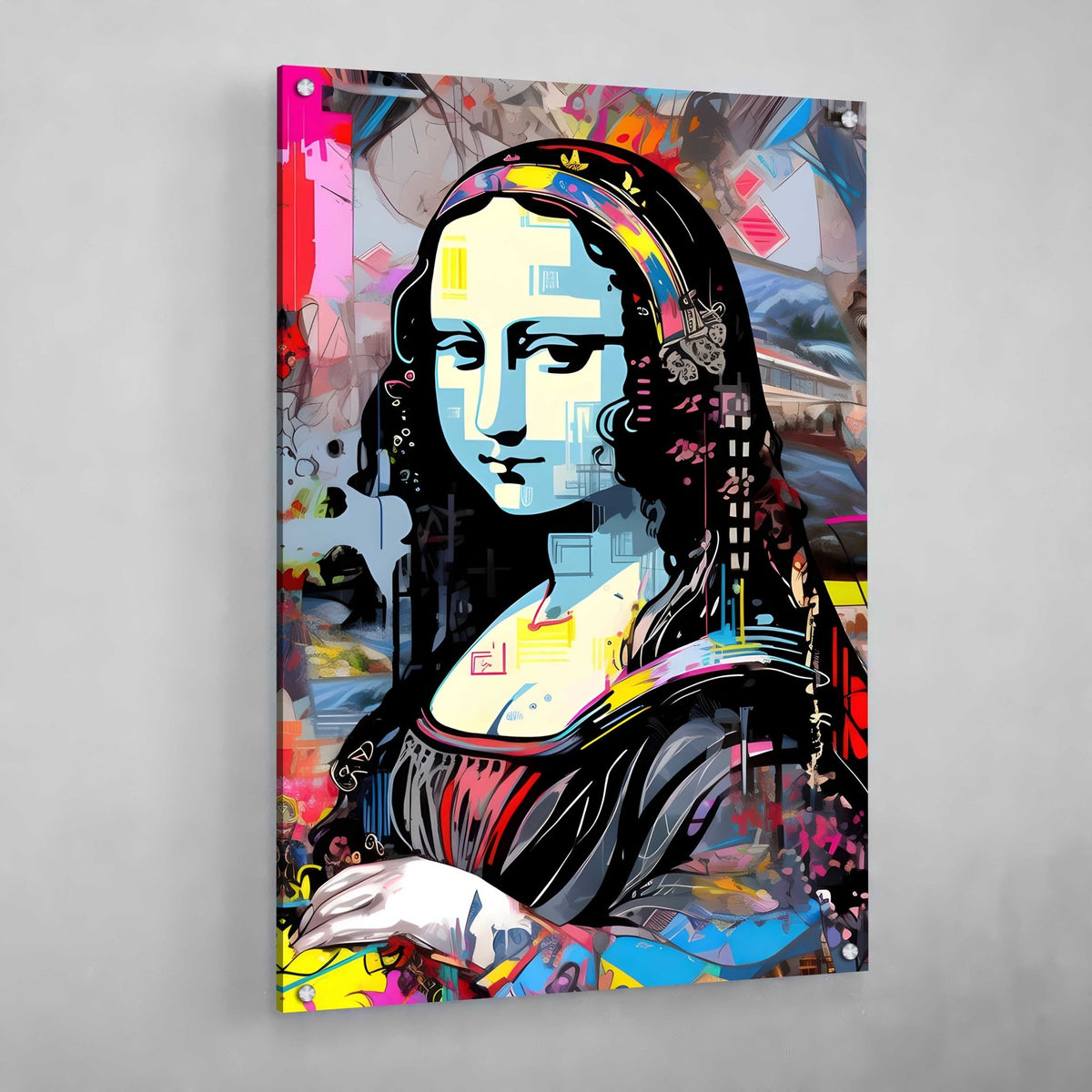 Mona Lisa Graffiti Wall Art - The Trendy Art