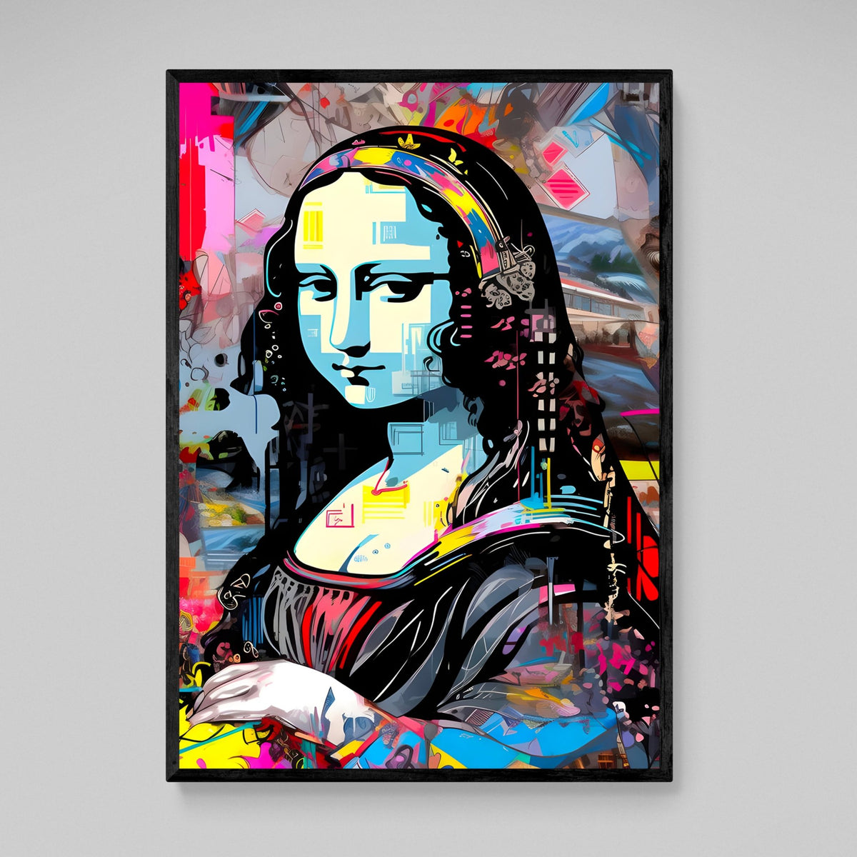 Mona Lisa Graffiti Wall Art - The Trendy Art