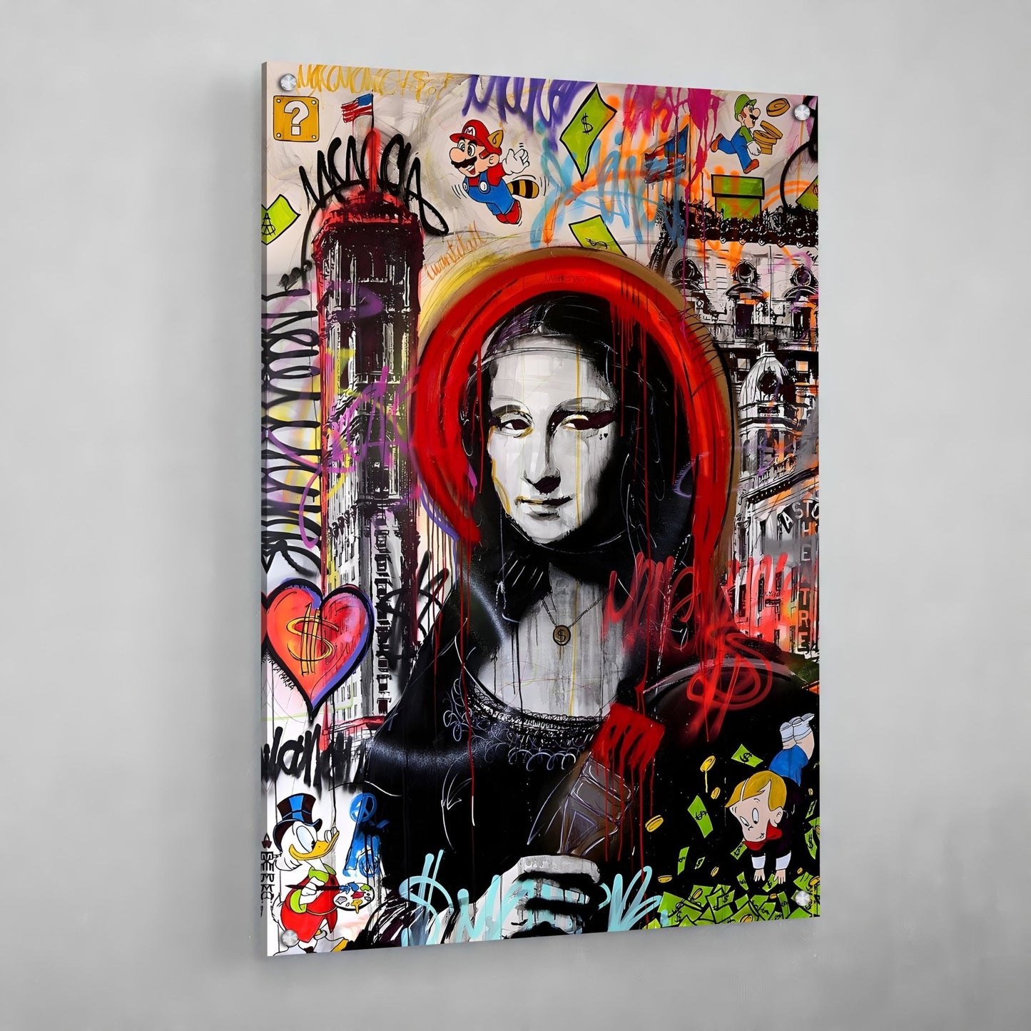 Mona Lisa Street Art Canvas - The Trendy Art