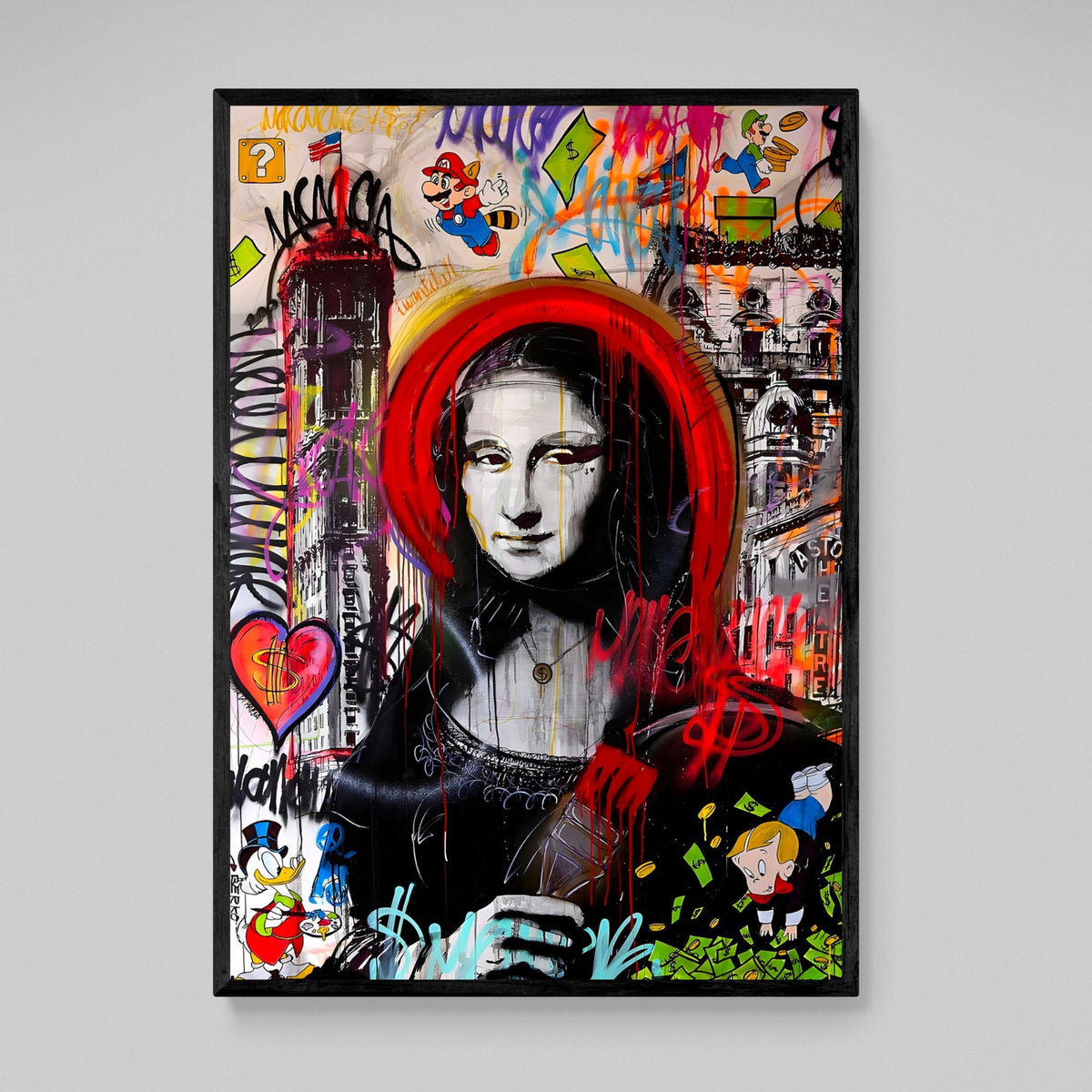 Mona Lisa Street Art Canvas - The Trendy Art