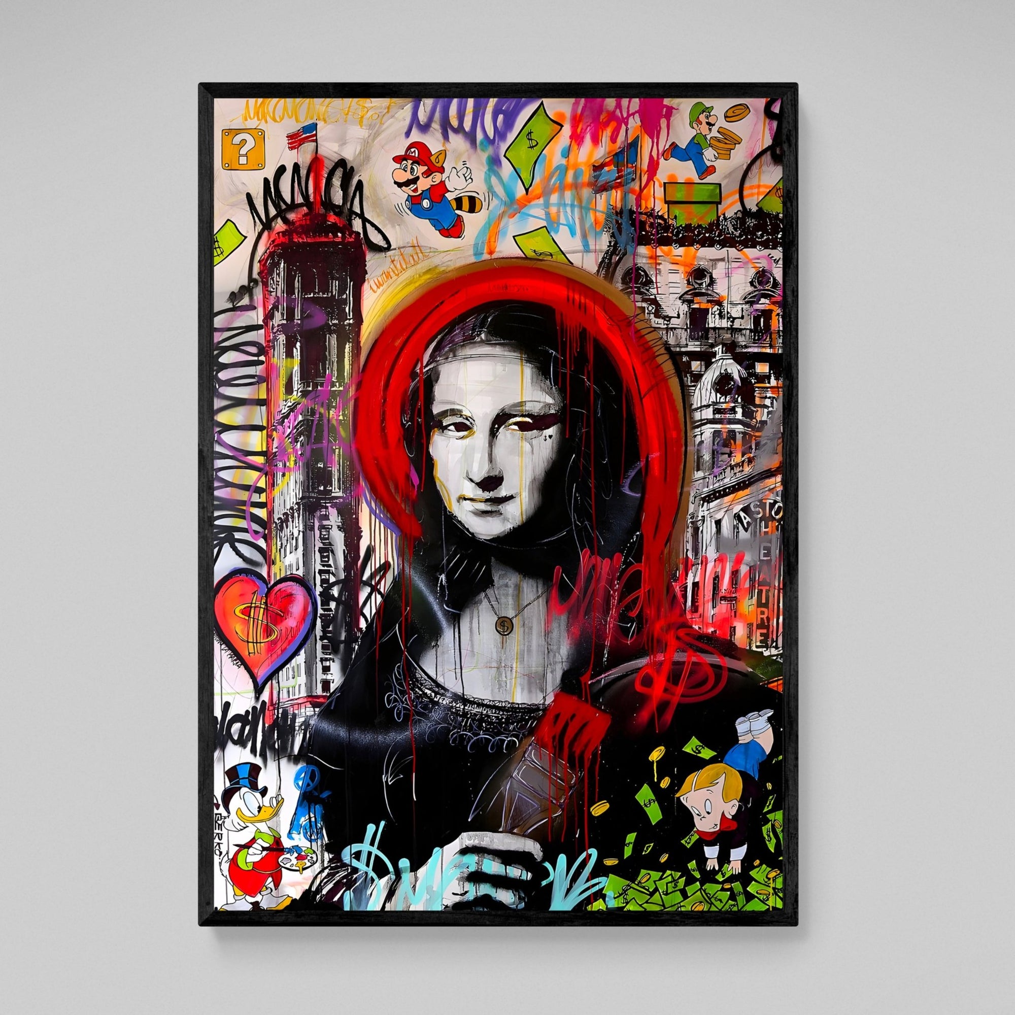 Mona Lisa Street Art Canvas - The Trendy Art