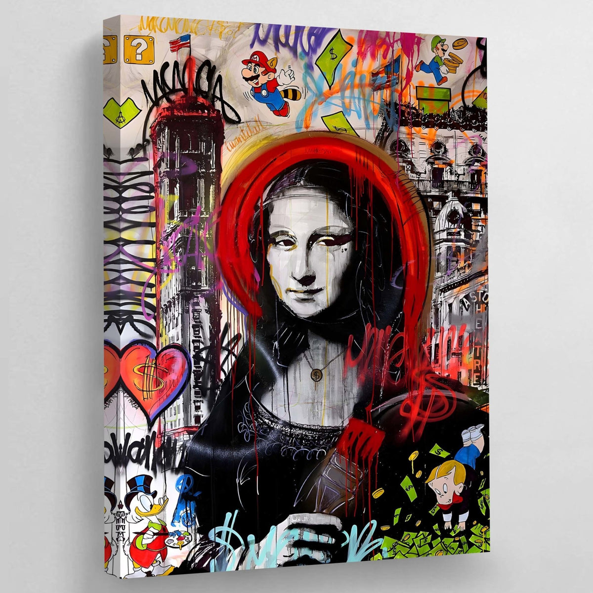 Mona Lisa Street Art Canvas - The Trendy Art