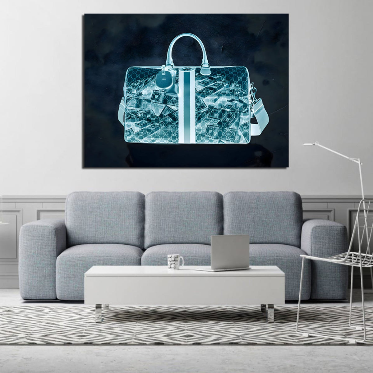 Money Bag Wall Art - The Trendy Art