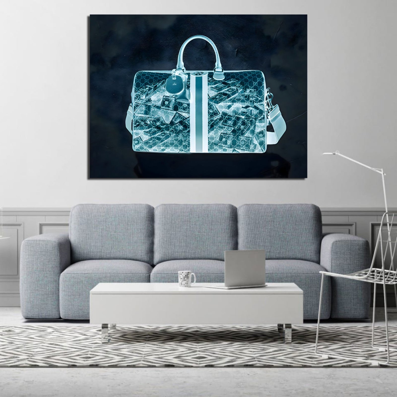 Money Bag Wall Art - The Trendy Art