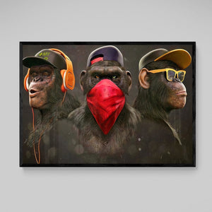 Monkey Wall Art - The Trendy Art