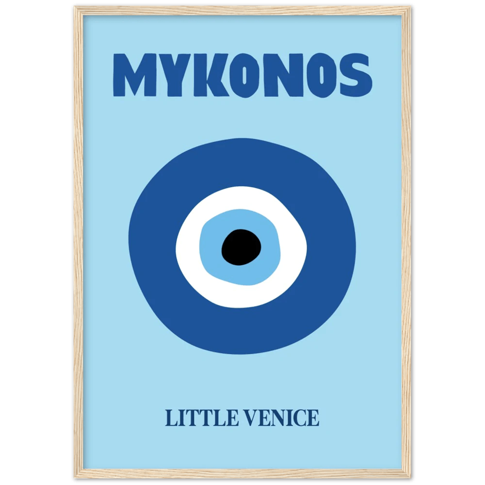 Mykonos Retro Wall Art - The Trendy Art