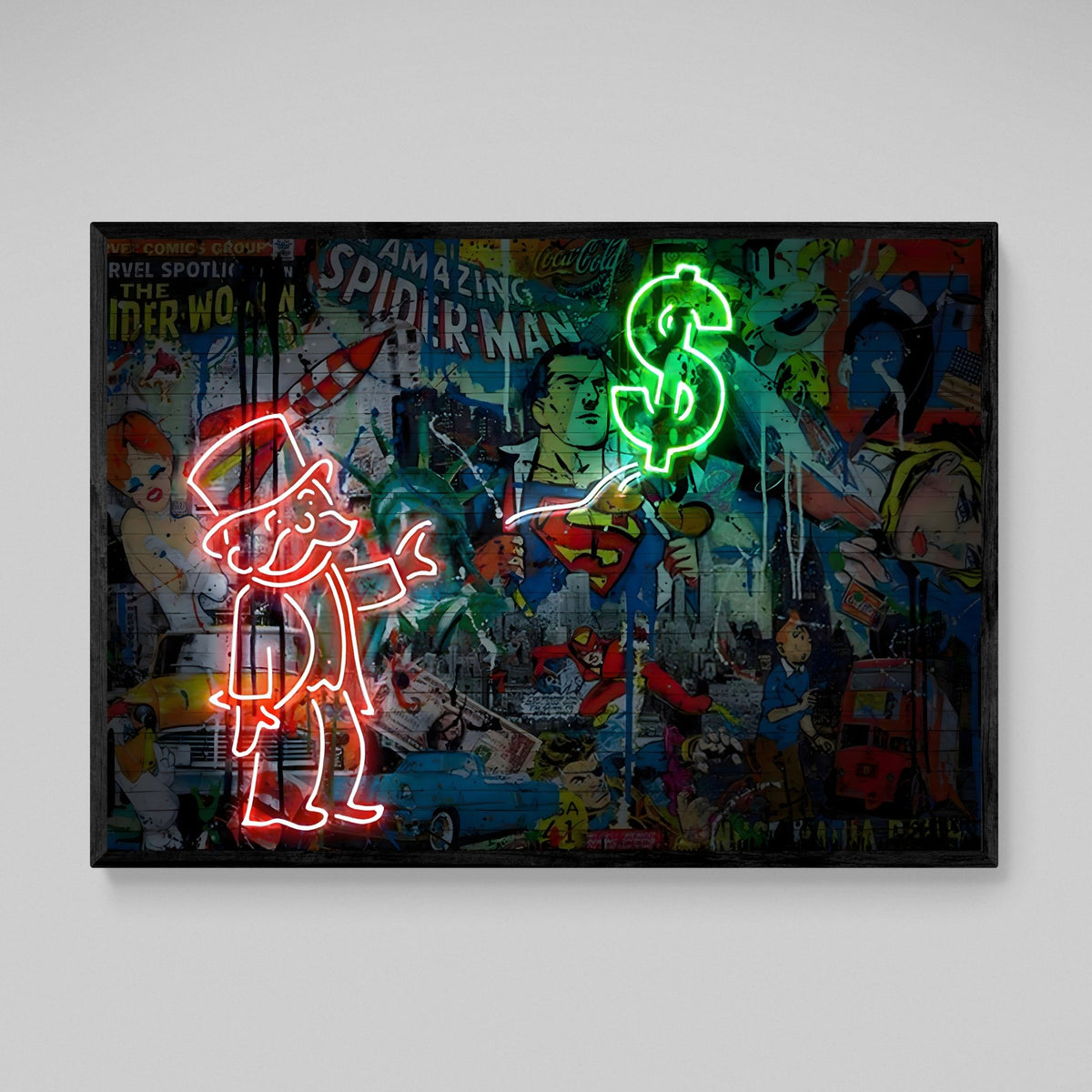 Neon Effect Graffiti Wall Art - The Trendy Art