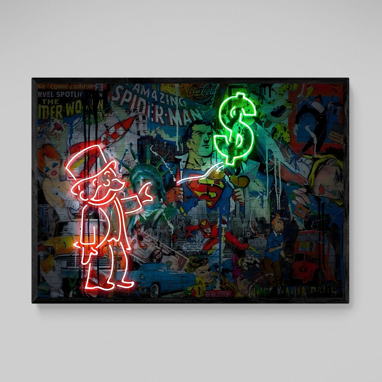 Neon Effect Graffiti Wall Art - The Trendy Art