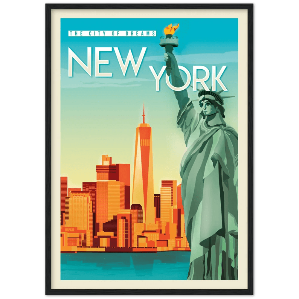 New York Retro Wall Art - The Trendy Art