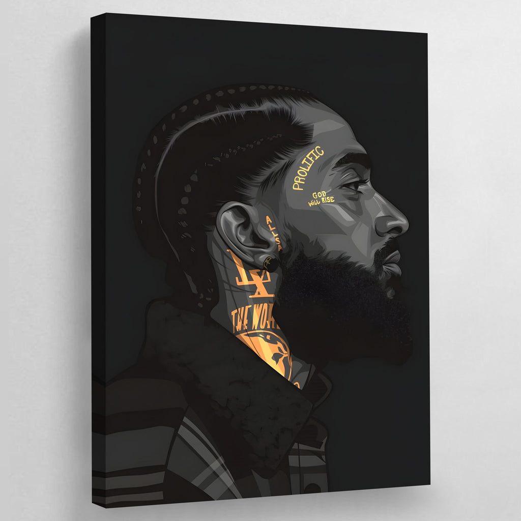 Nipsey Hussle Canvas Art – Inx Art Collective