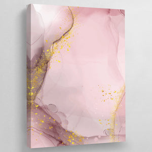 Pink and Gold Marble Wall Art - The Trendy Art
