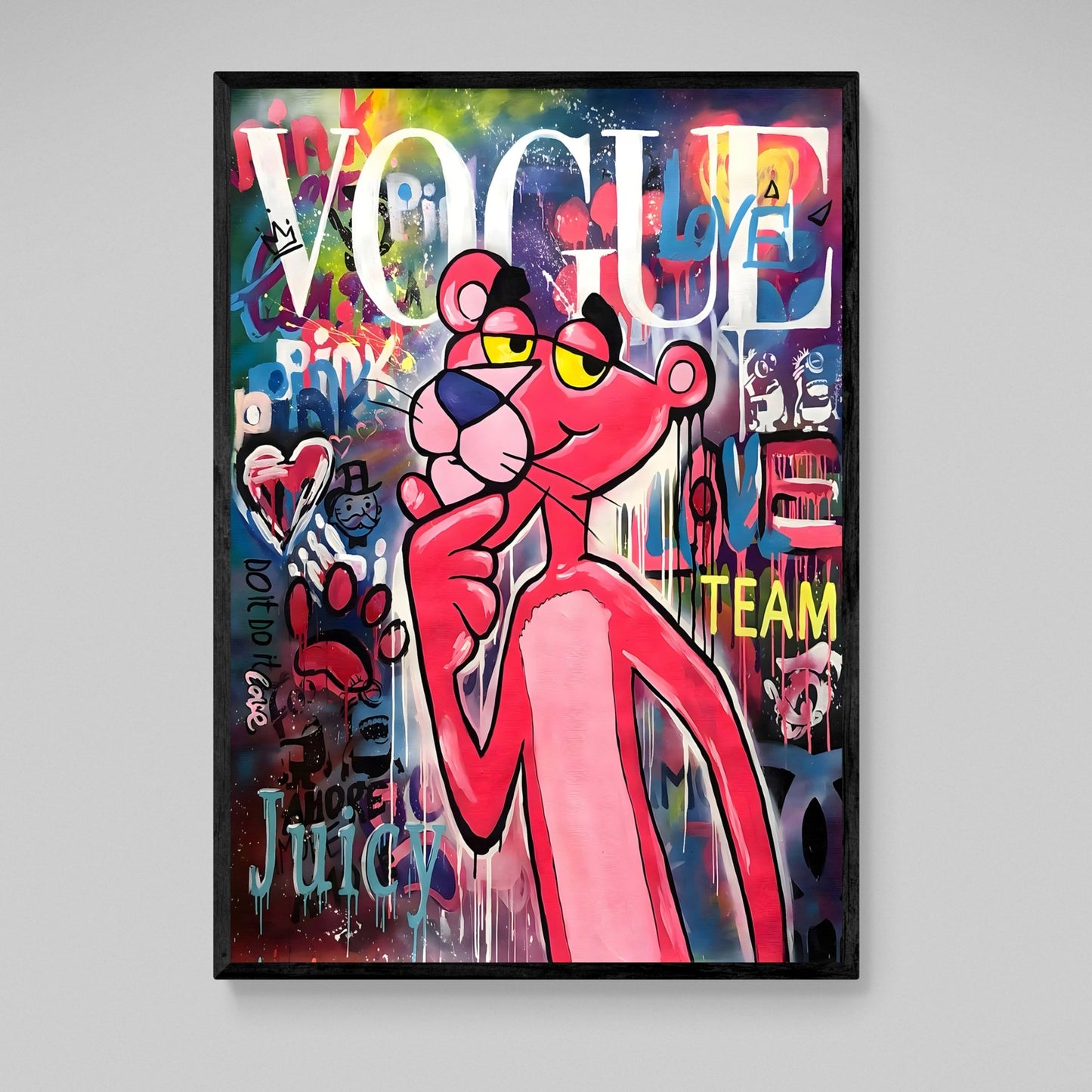 Pink Graffiti Wall Art - The Trendy Art