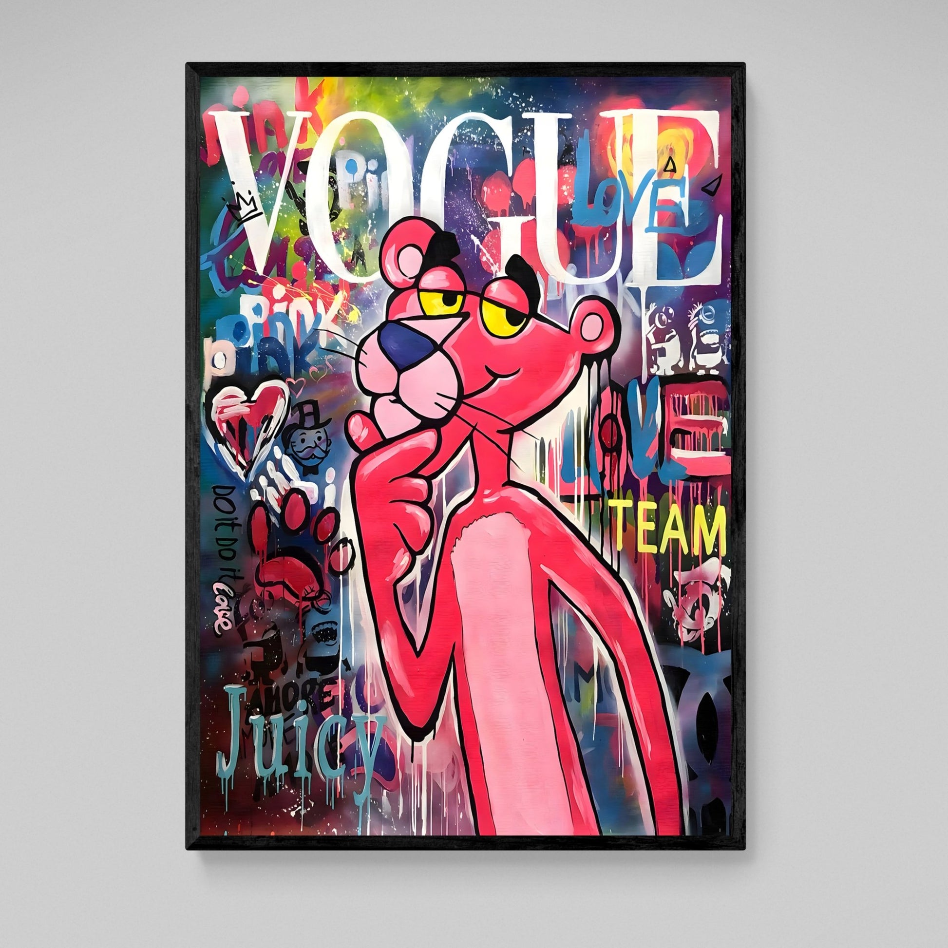 Pink Graffiti Wall Art - The Trendy Art