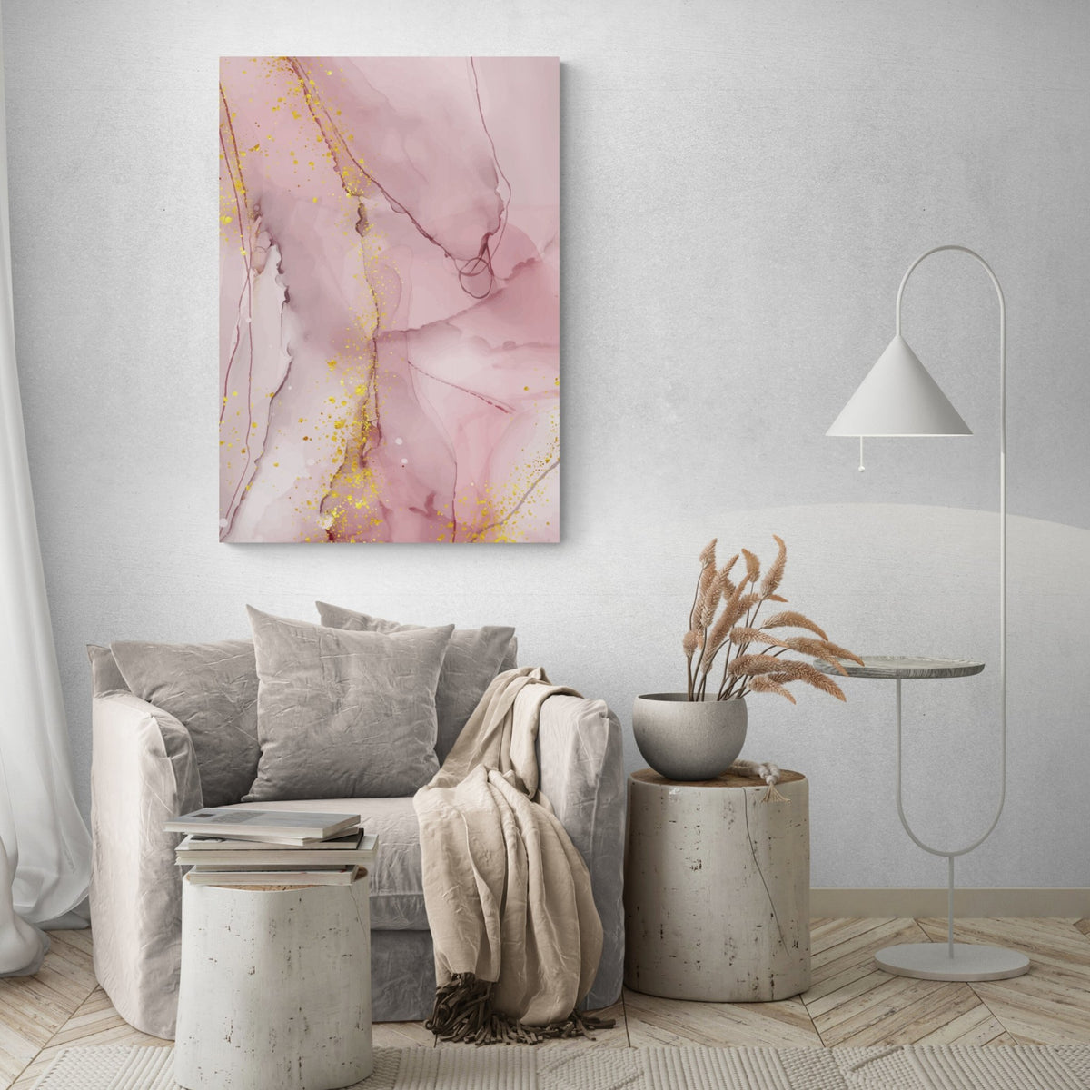 Pink Marble Wall Art - The Trendy Art