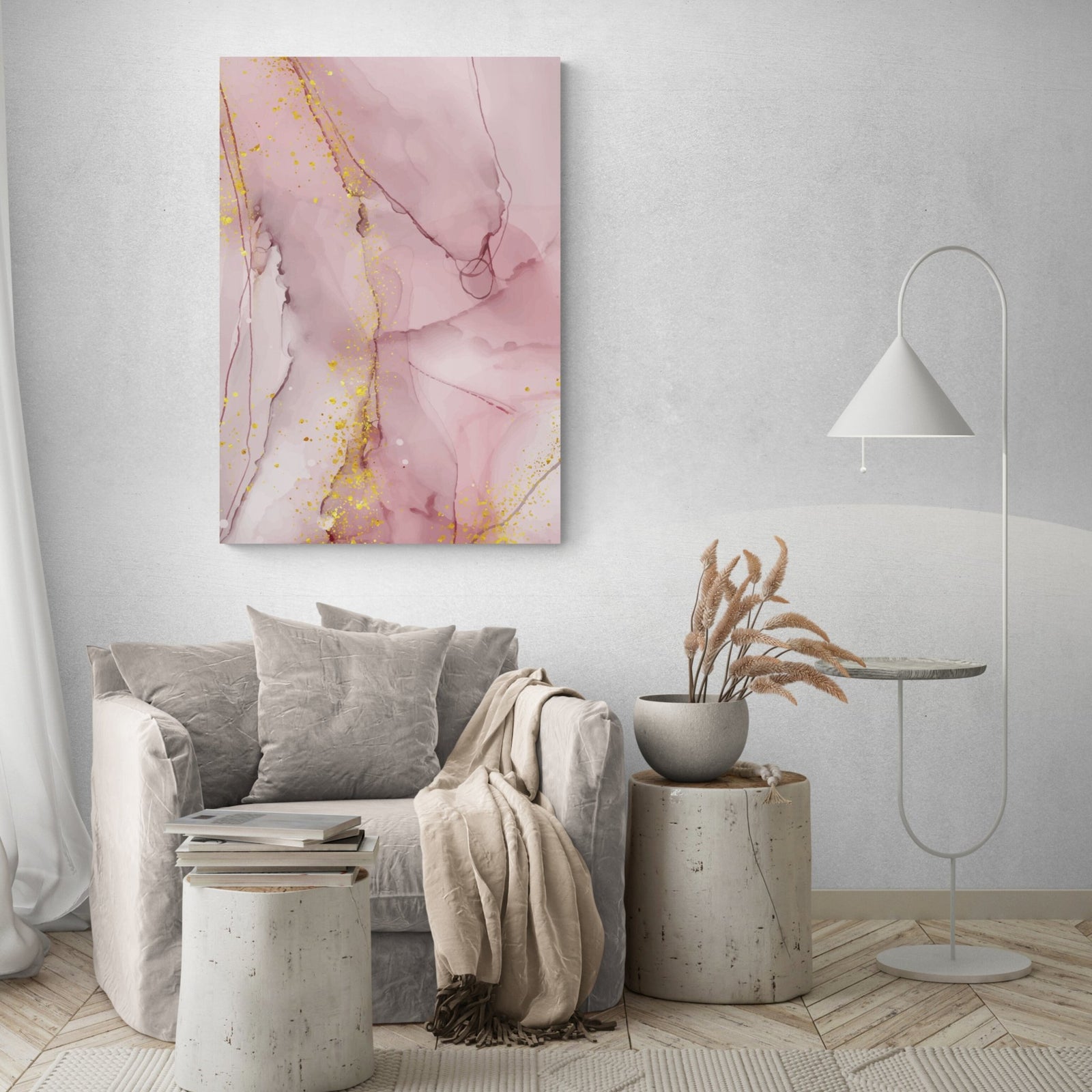 Pink Marble Wall Art - The Trendy Art